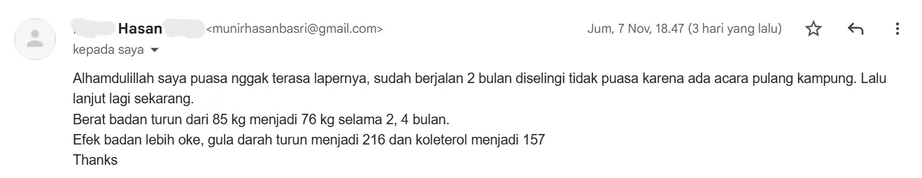 Hasan - 9 kg, angka yang dulu bikin was-was sekarang aman