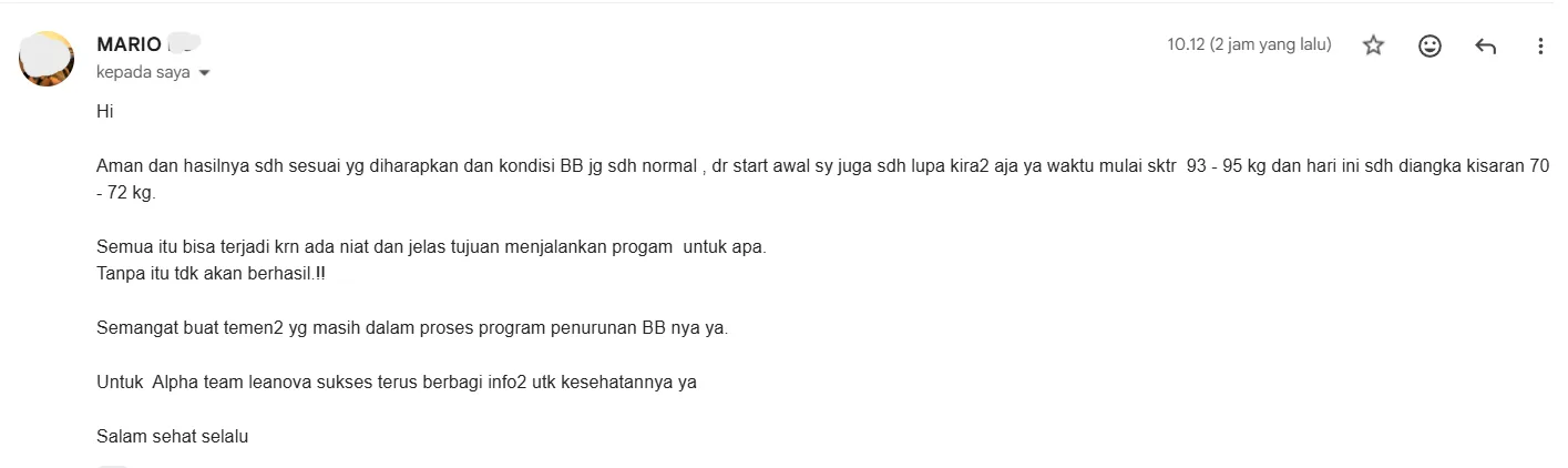 Surat perjalanan Mario — semua hasil lab dalam batas aman